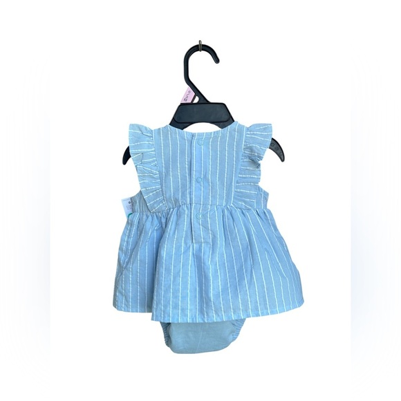 Carter's Blue and White Diaper Covers with Ruffled Details - Picture 2 of 8